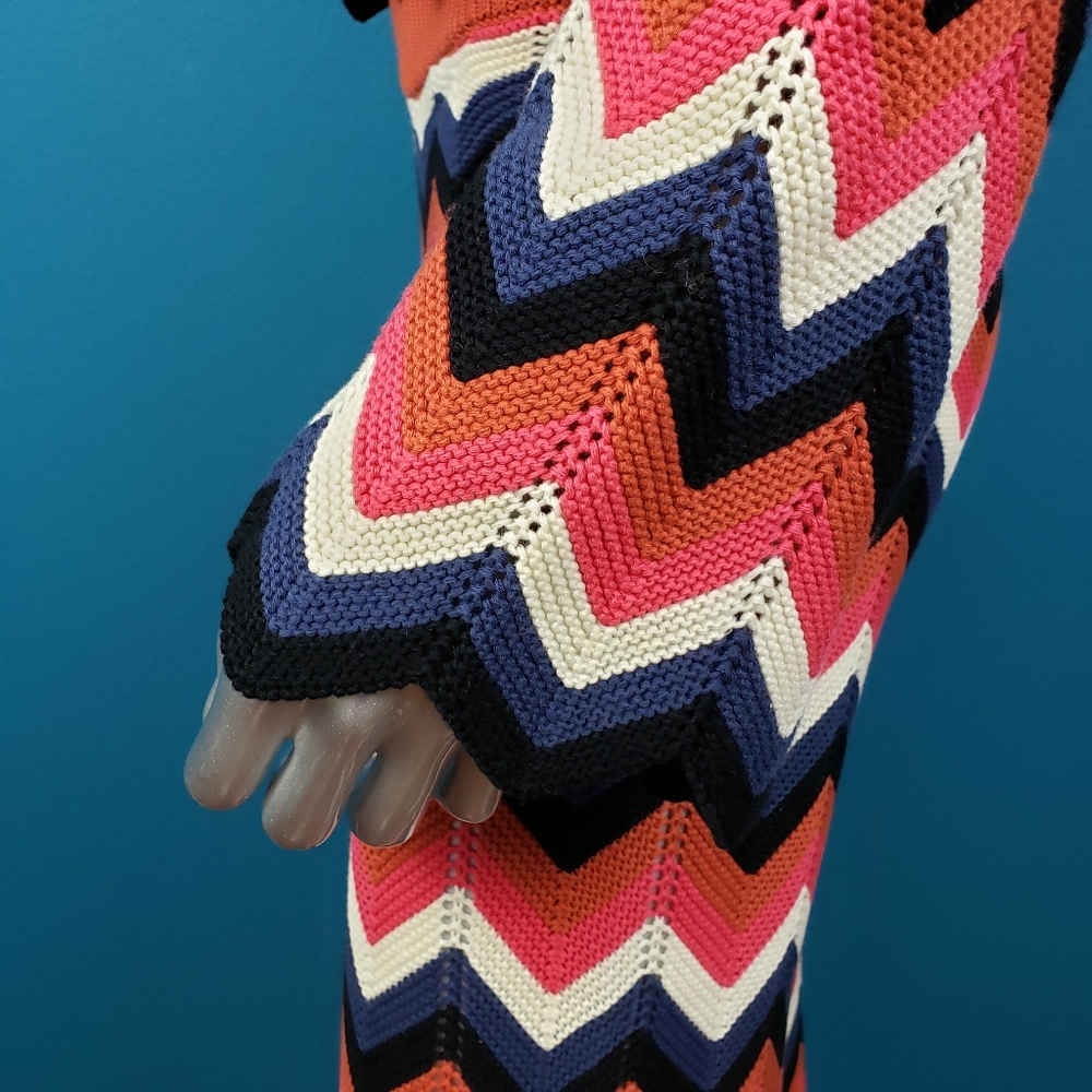🆕️🌸 ASOS Retro Mod Chevron Crochet Flare Pants Set // (NWT)